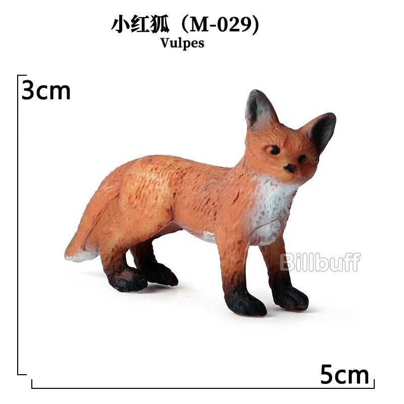 Simulatie Wilde Dieren Zoo Action Figure Vulpes Fox Cub Model Eekhoorn Actiefiguren Vroege Educatief Speelgoed Voor Kinderen: animal toy k