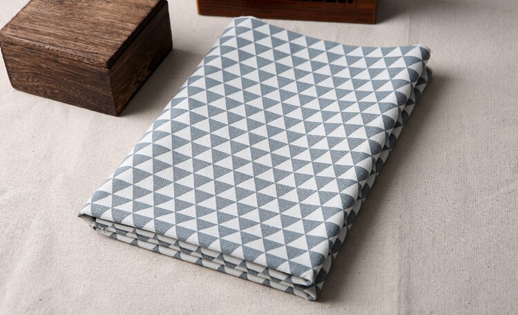 Lantlig stil linne bomullstyg duk textil handgjord diy sy bordsduk kudde gardin soffa tyg material en halv meter: 50 x 70cm