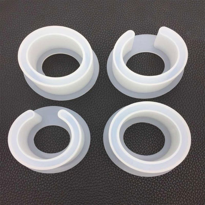 Pulsera semiabierta en forma de C, molde de silicona DIY, epoxi de cristal, pulseras ovaladas de resina, moldes para hacer artesanías de espejo de gran tamaño