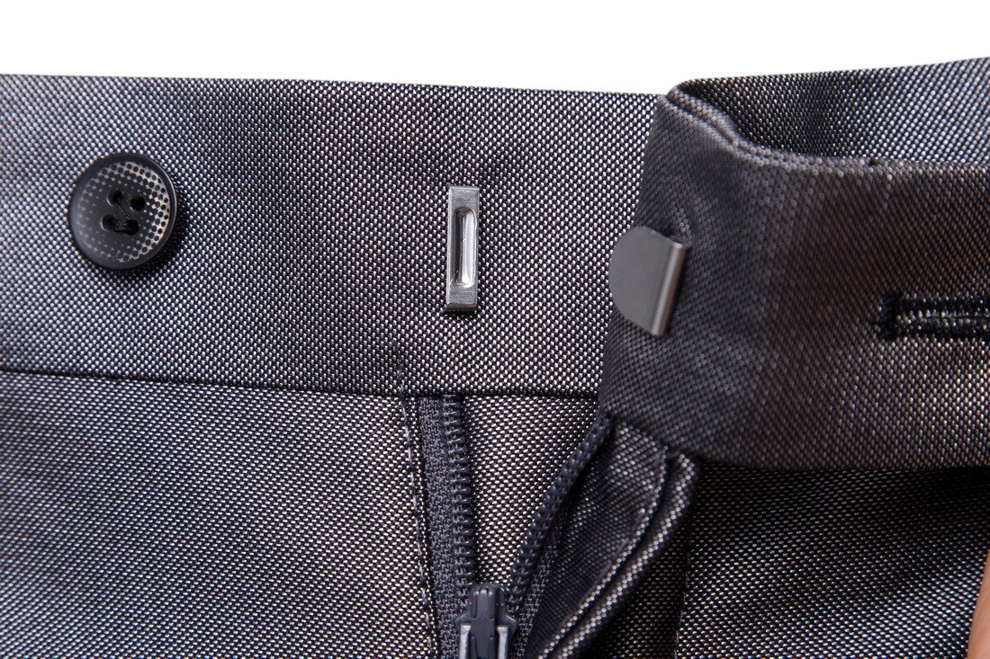 British Style Solid Business Casual Suit Pants Men Clothing Simple All Match Formal Wear Office Trousers Wedding Straight Grey