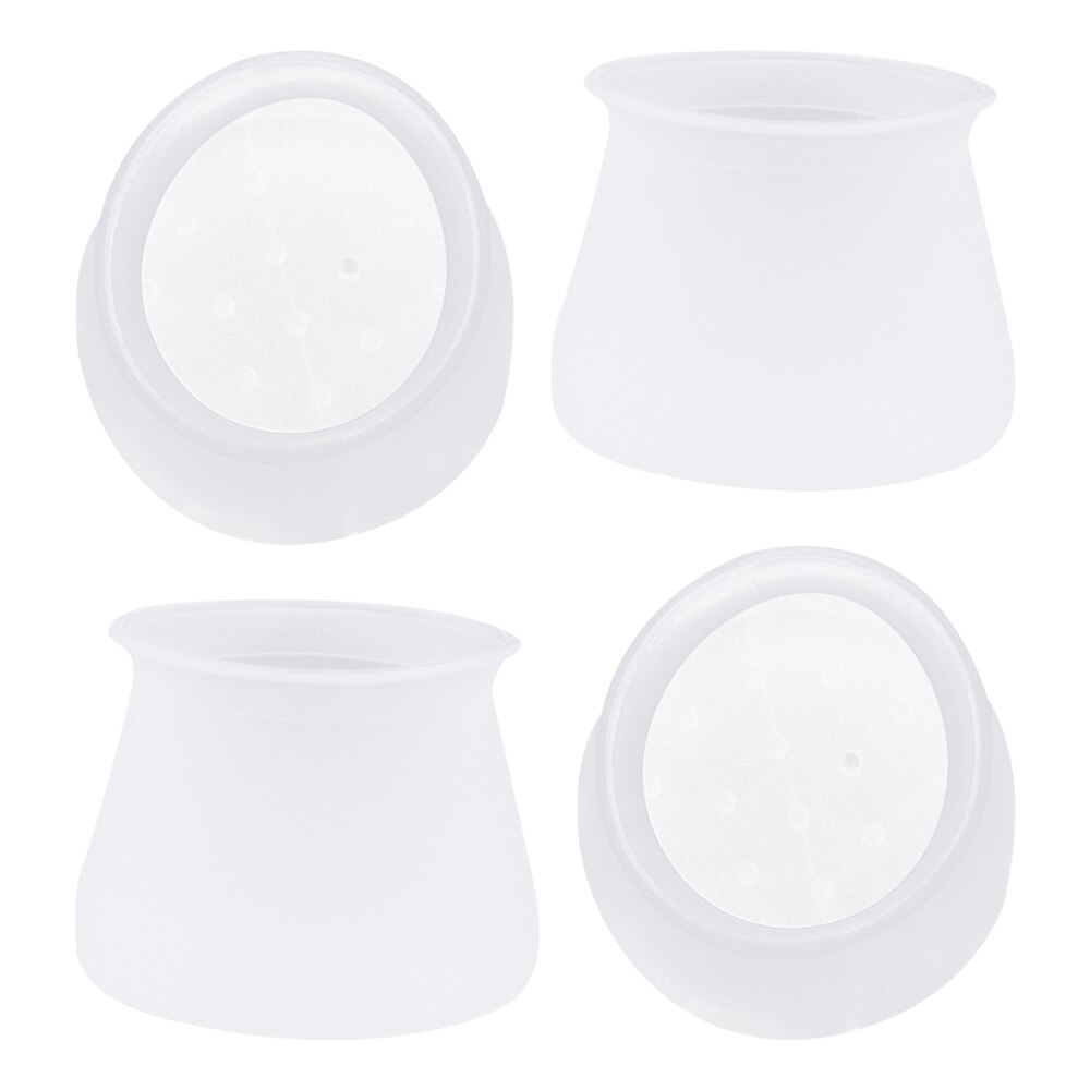 1 Set 4 Pcs Thickened Abrasion-resistant Table Leg Covers (4Pcs Transparent)