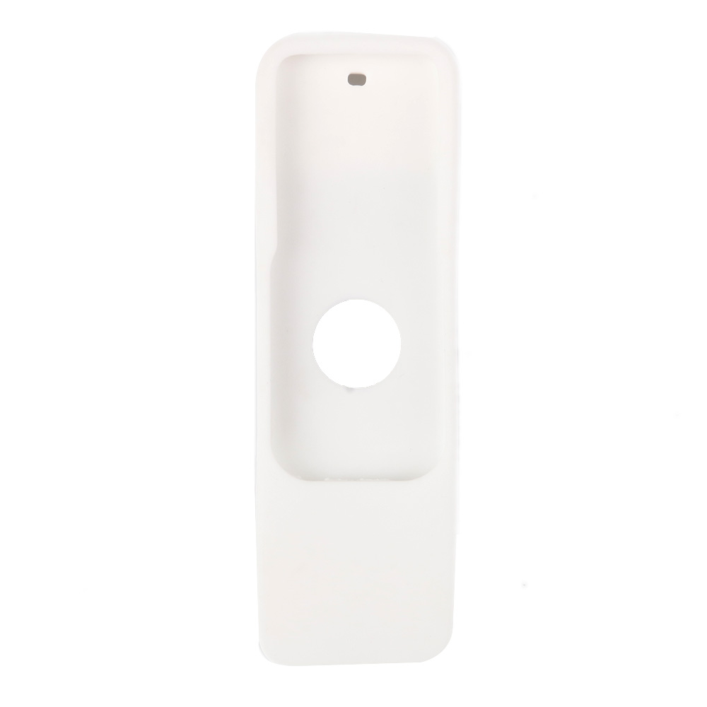Coque de protection en Silicone coloré pour télécommande Apple TV 4, housse anti-poussière étanche: White