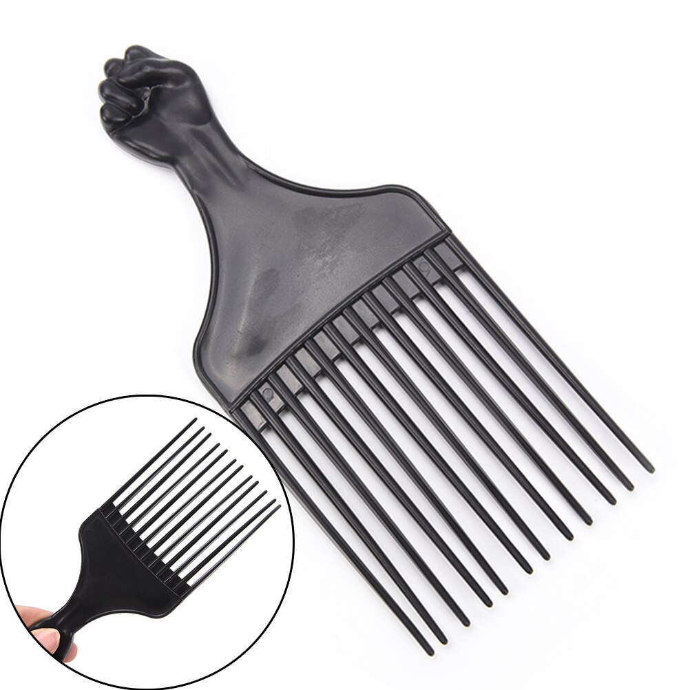 1 Uds., cepillo Afro para el pelo, peine para horquilla, cepillo para el pelo, peine para el pelo, peine plástico para herramientas de estilismo Afro rizado