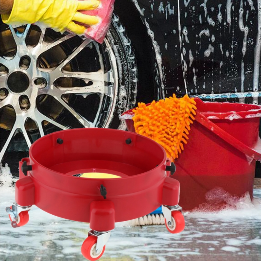 rollen Eimer Puppe Einfach zu bedienender Autowascheimer Puppe Autozubehör Drehbarer rollen Eimer Puppe mit Radzubehör