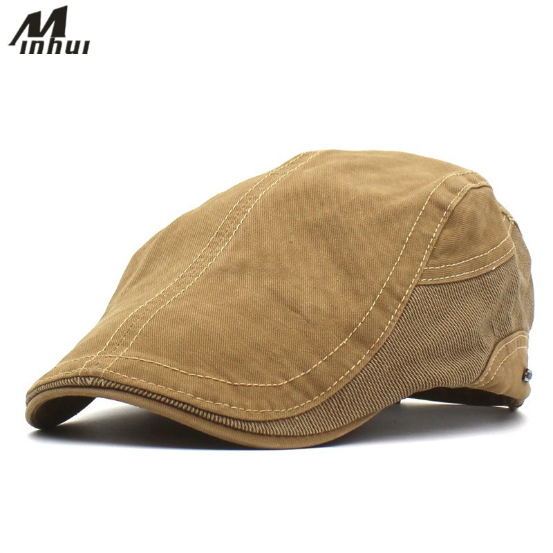 De Lente Zomer Effen Kleur Newsboy Caps Mannen Gew... - Grandado