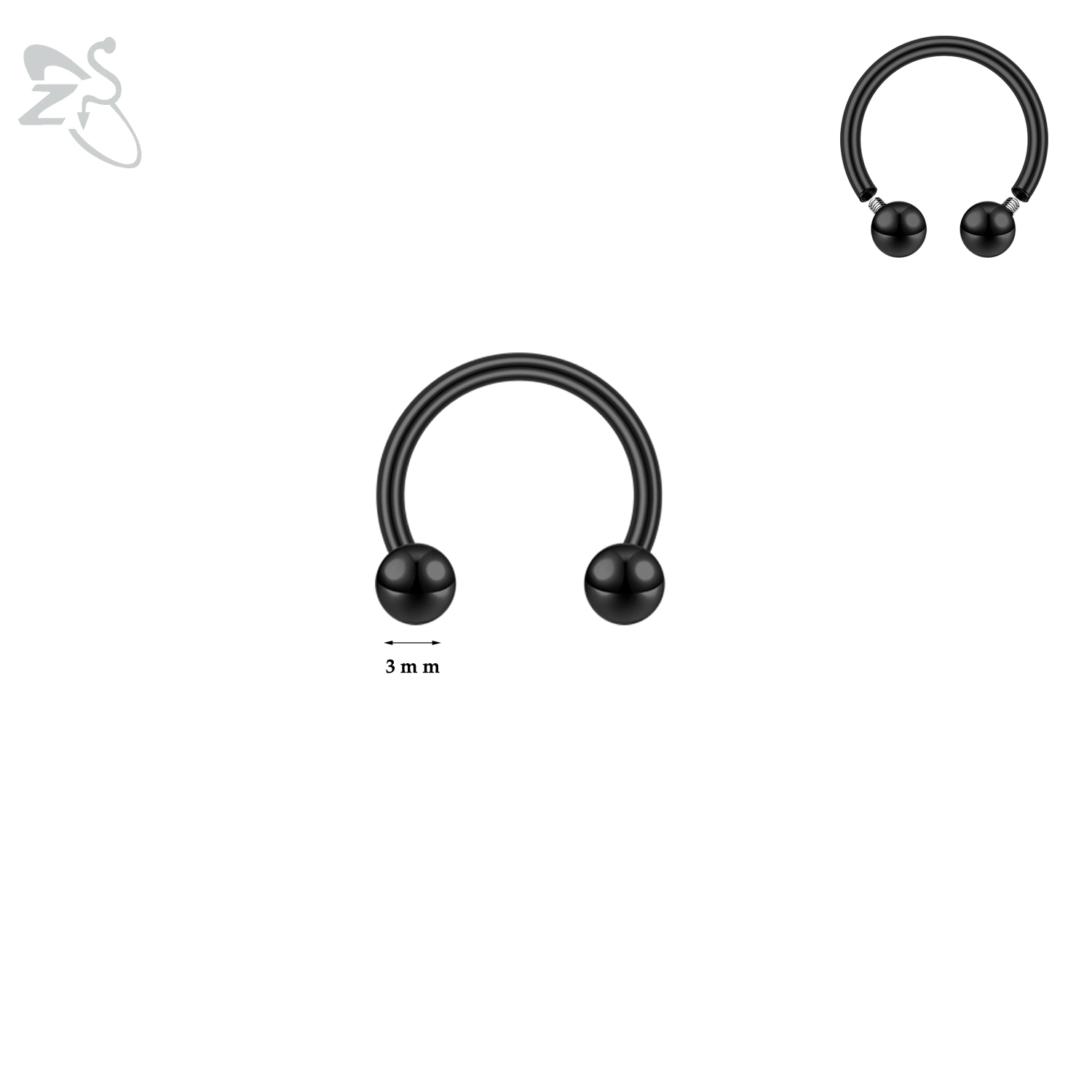 Zs 1pc 14g/16g g23 titan septum clicker spike septum ring bøyle hestesko nesepiercing gullfarget helix brusk piercinger: Gul / Lysegult gullfarge
