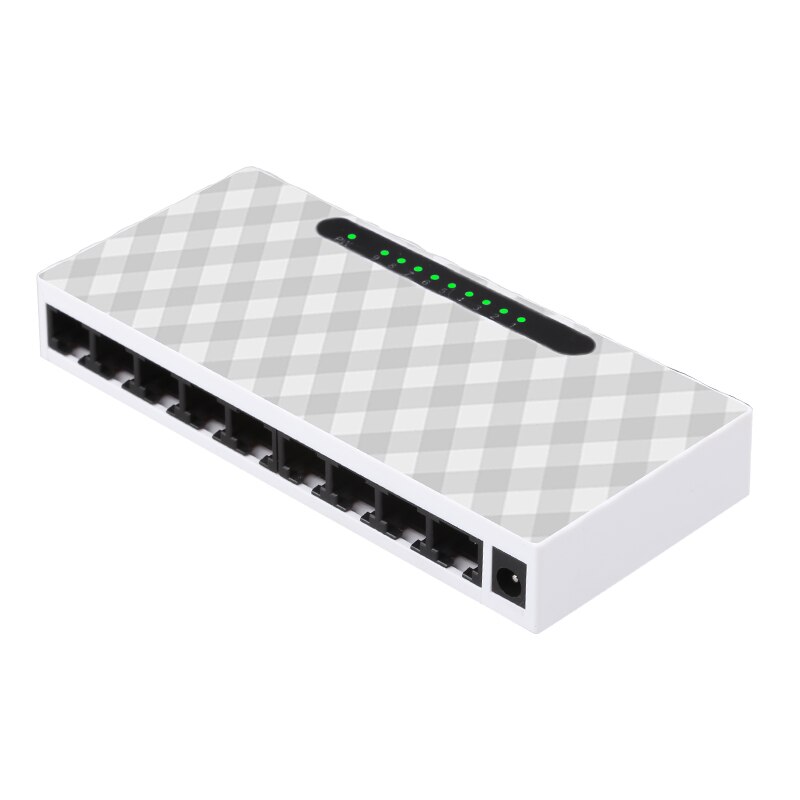 9-Poort RJ45 Switch Hub Lan 10/100 Mbps Full-Duplex Ethernet Desktop Netwerk Switch Eu Au Plug: plastic US plug