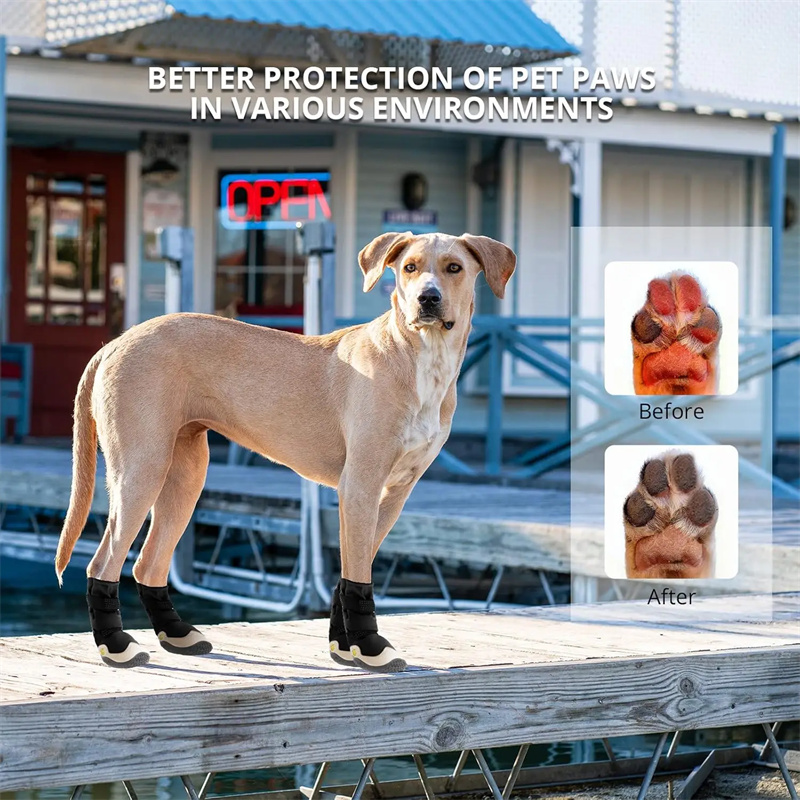 Caminhada ao ar livre sapatos para cães de raças grandes protetor de pata de cachorro botas de chuva antiderrapantes sapatos para animais de estimação para pastor alemão golden retriever