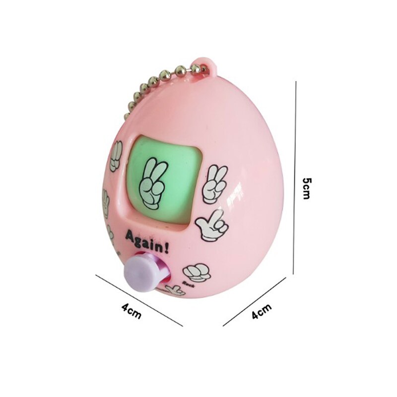 Family Keychain Rock Paper Scissors Round Egg Guessing Toy