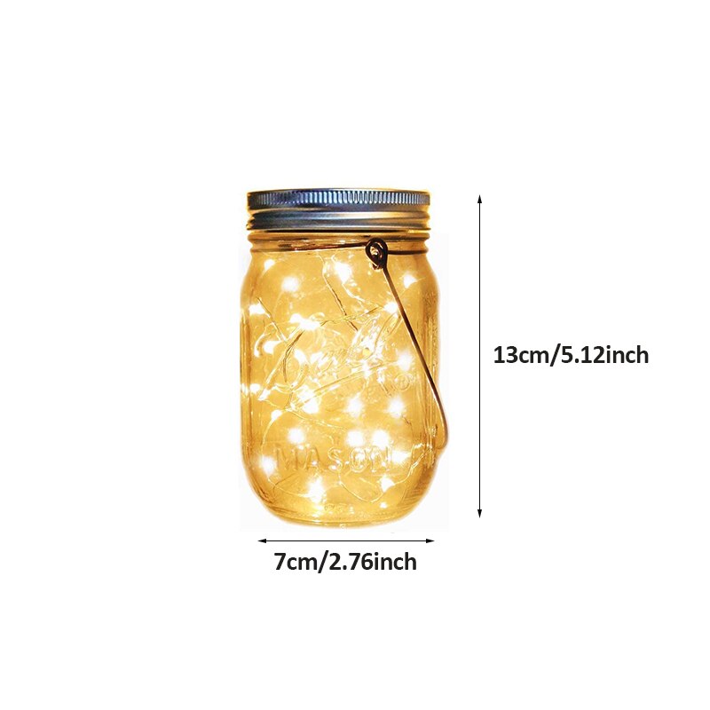 Solar Mason Jar light with Mason Jar 20 Leds Decoration Lights Solar Garden Light Outdoor Christmas Decorations for Home