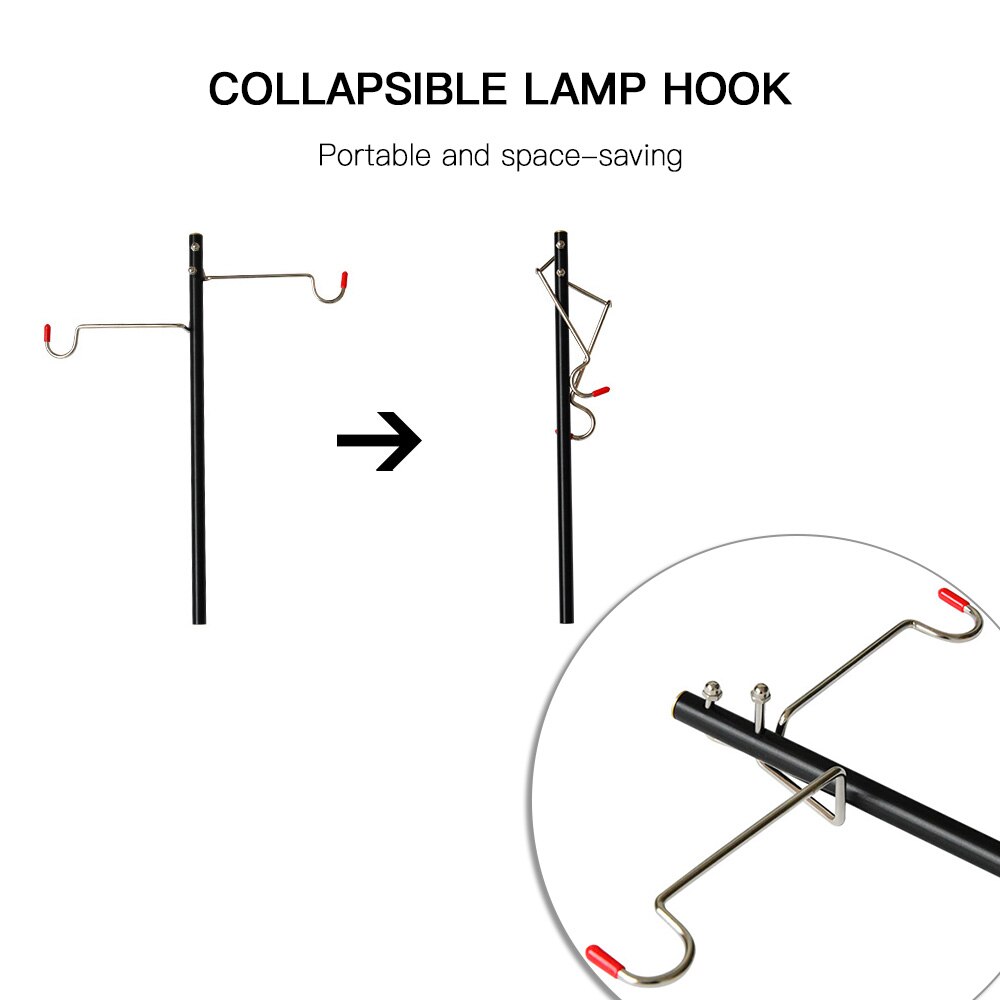 Sundick-bandeja portátil para poste de luz, soporte ligero de acero inoxidable para lámpara, accesorio de Camping