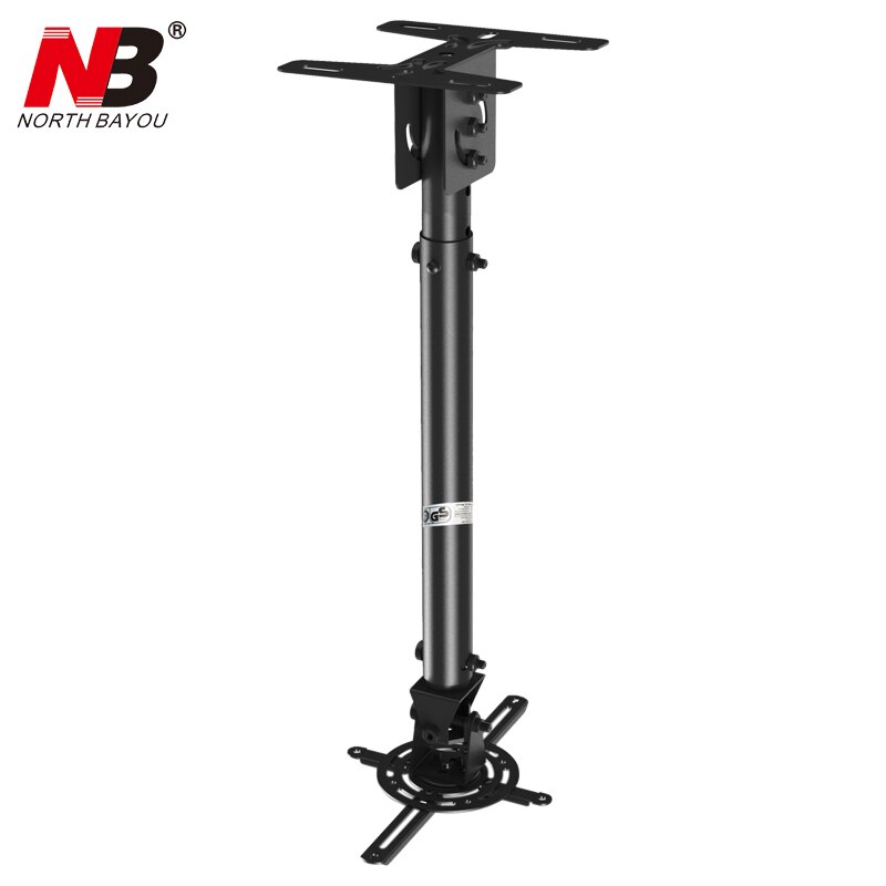 NBT718-2 Retractable Projector Hanger Ceiling Projector Rack Full Motion Projector Mount 603~853mm Black White
