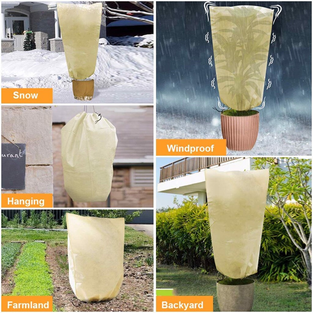 Useful Plant Cover Warm Cover Tree Shrub Plant Protecting Bag Frost Protection Yard Garden Decor Winter Protection Against Cold