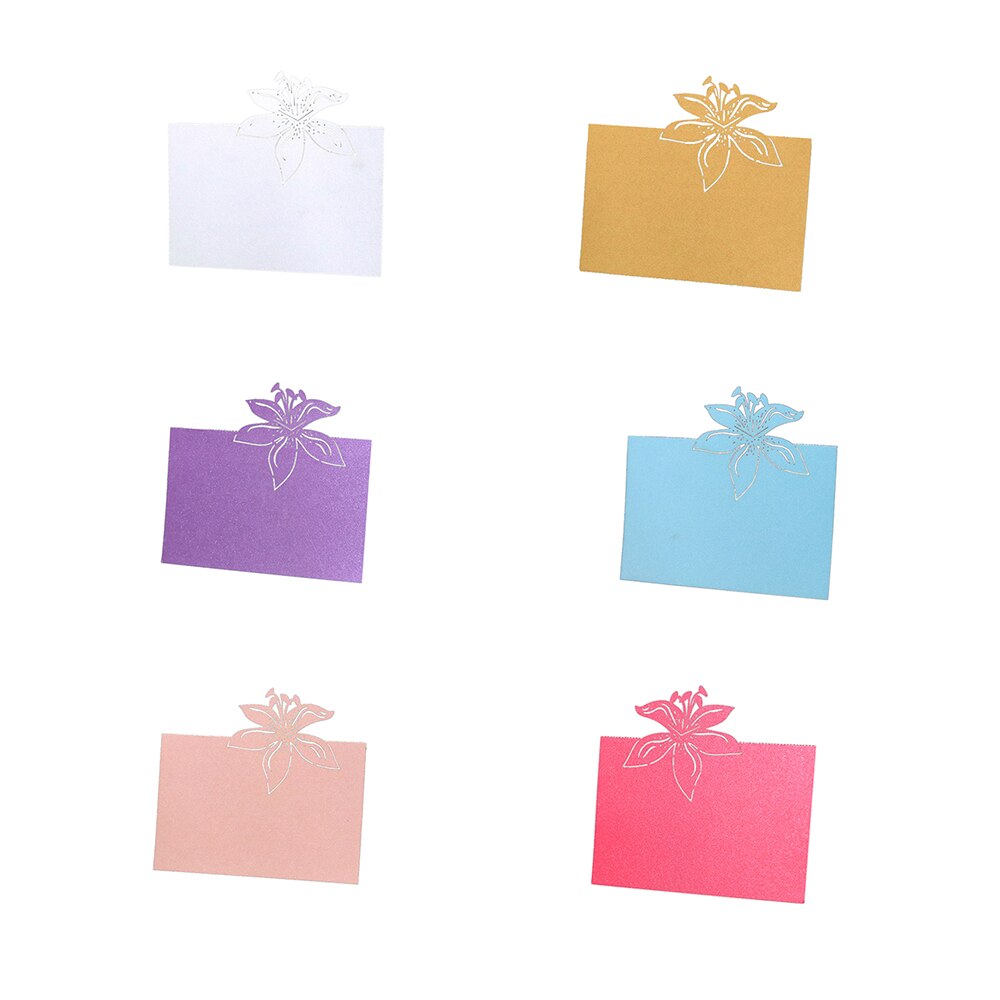 50pcs White Lace Name Place Cards Wedding Decoration Table Decor Table Name Message Greeting Card Baby Shower Party Supplies