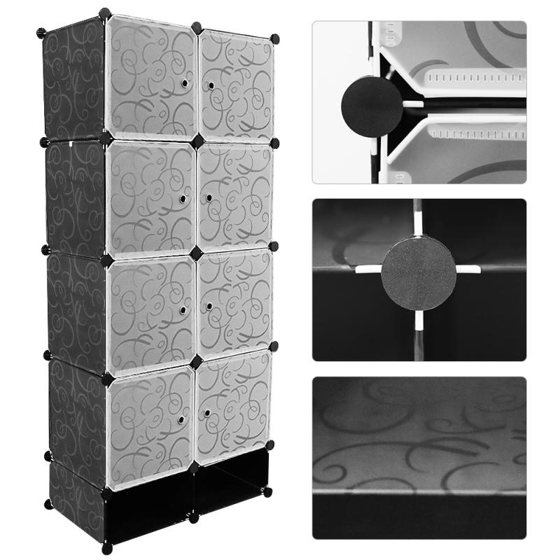 Assembly Locker Clothes Cabinet Wardrobe Closets Detachable Plastic Wardrobe Bedroom Storage Box Organizer Home Furniture HWC