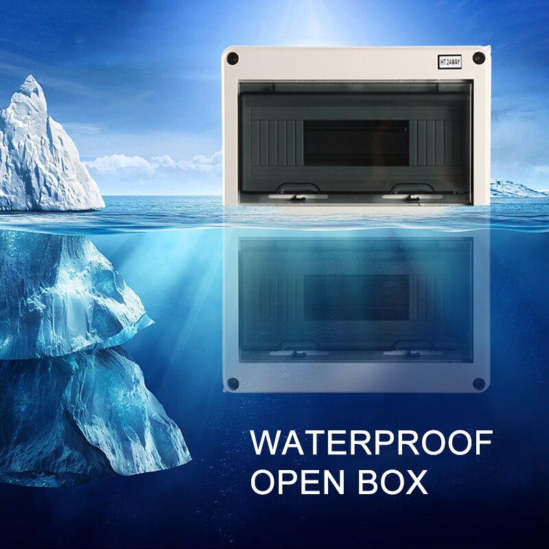 24 Way Plastic Electrical Distribution Box Waterproof MCB Box Enclosure Box Junction Box HT Series