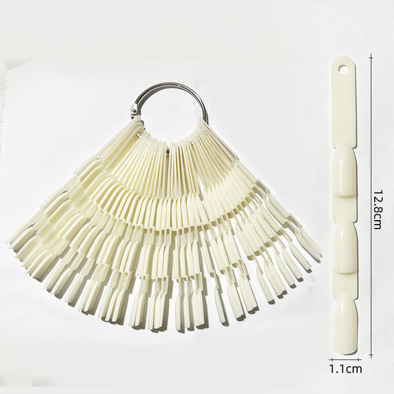 50 Nail Color Card Clear Nail Swatches Color Card Display Chart Gel Polish Template Nail Art Sample Stand Acrylic Palette: Dark Khaki