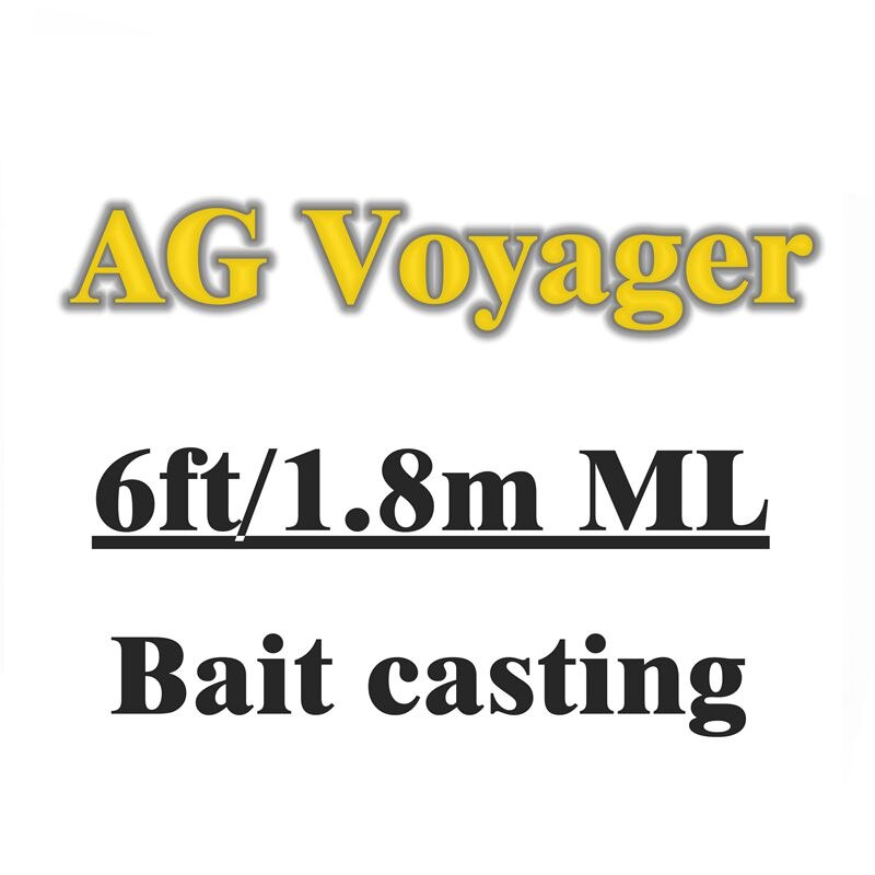 Ag voyager spinning baitcasting onki 4 osaa matkavapa ml m  mh 1.8 2.1 2.4 2.7m hiilivapa f mf action: Valkoinen
