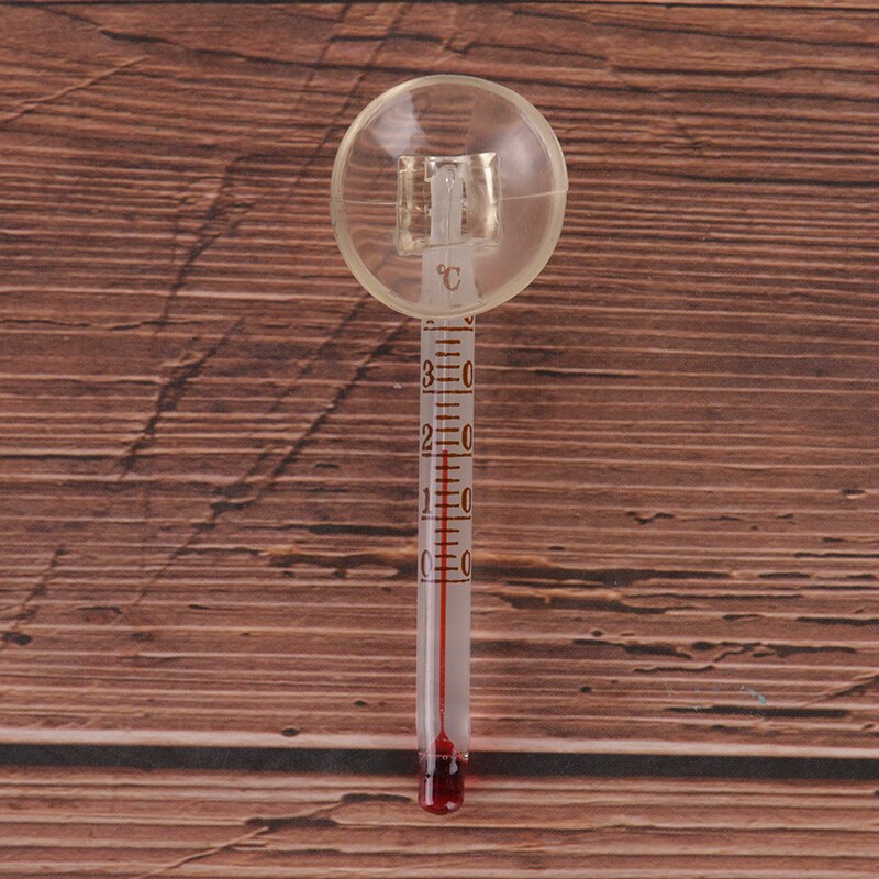 Glass Meter Aquarium Fish Tank Glass Water Temperature Thermometer with Nice Suction Cup 1pcs