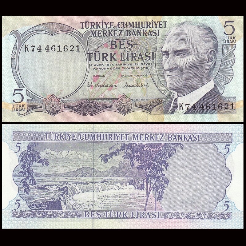 Turkije 5 Lira, 1976, P-185, Unc, , Originele