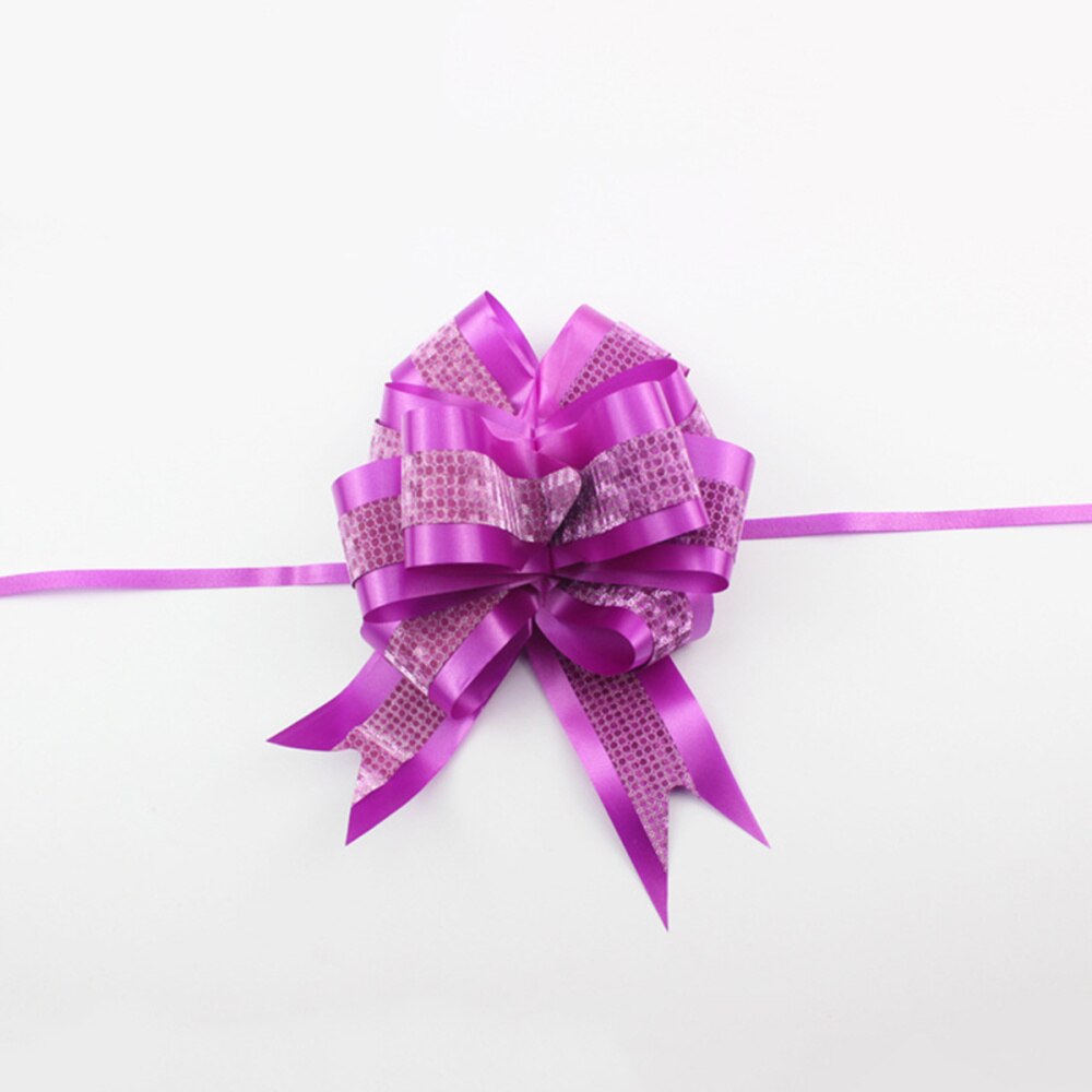 10pcs Bow Ribbon Wrapping Tie Ribbon Bow for Wedding Birthday (Pink)