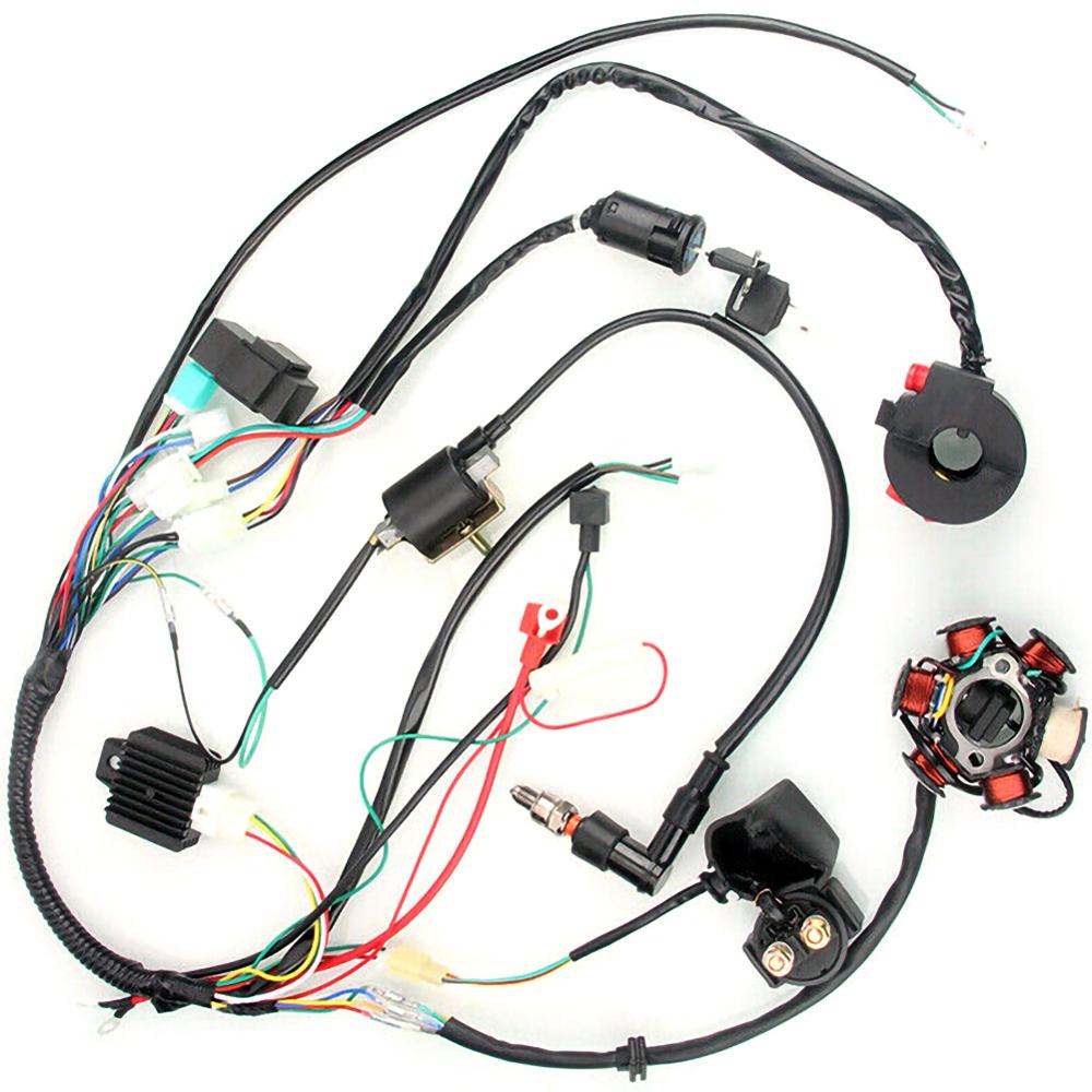 Dirt Bike Atv Quad Kabelboom Voor 50cc 70cc 90cc 110cc 125cc Start Elektrische Assemblage Bedrading