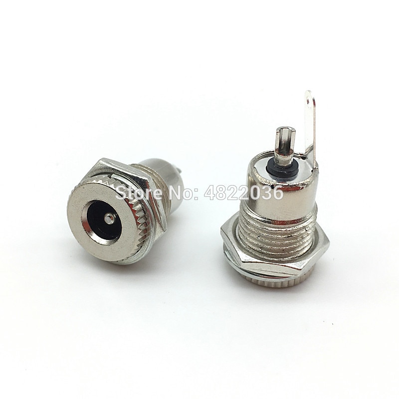 DC-099 5.5mm x 2.1mm 2.5mm DC Power Jack Socket DC099 Female Panel Mount Connector Metal 5.5*2.1 5.5*2.5