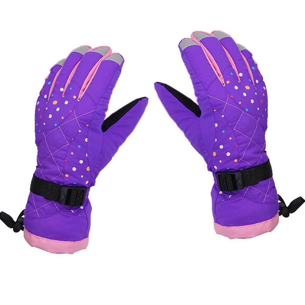 Inverno à prova dwindproof água à prova de vento luvas de neve esqui quente dedo cheio luvas de esqui para a motocicleta ao ar livre ciclismo crianças