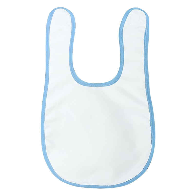 Babero de sublimación en blanco para bebé, pañuelos con lazo para impresión de tinta por sublimación, DIY, prensa de calor, transferencia, 10 unids/lote: Blue