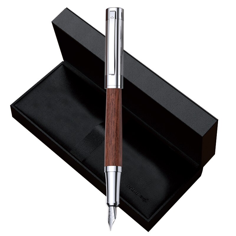 DARB-1001 wood fountain pen classic style rosewood and walnat business office supplies school writing pens: Set 1 / EF