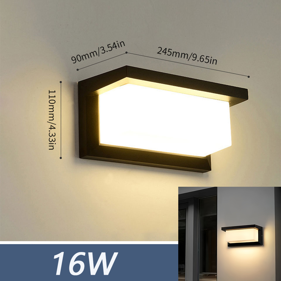 Led buitenwandlamp Waterdicht IP66 Bewegingssensor Led buitenverlichting Veranda Verlichting Balkon Tuinverlichting Buitenwandlamp: Licht Groen / Warm White / 4W