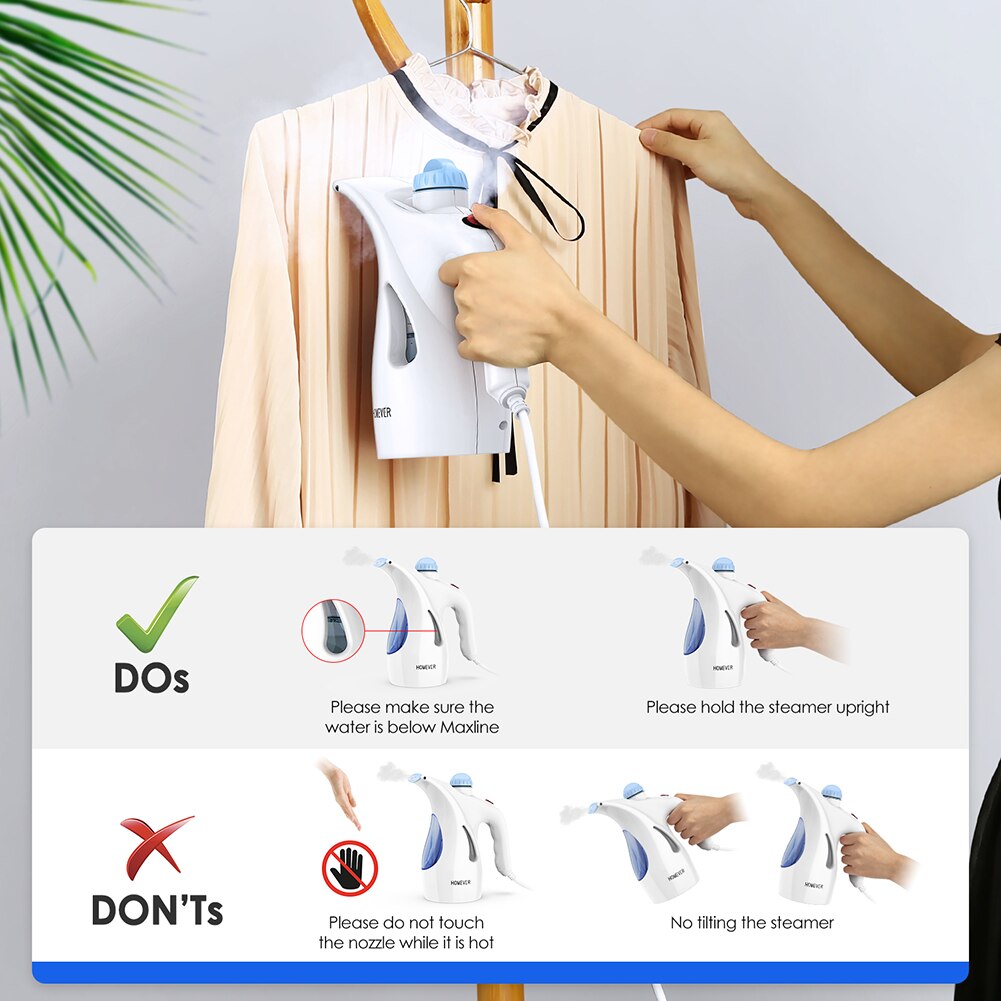 Mini Garment Clothes Steamer Portable Handheld Fabric Steamer with 130ml Water Tank Smart Home Life Brush Accessories