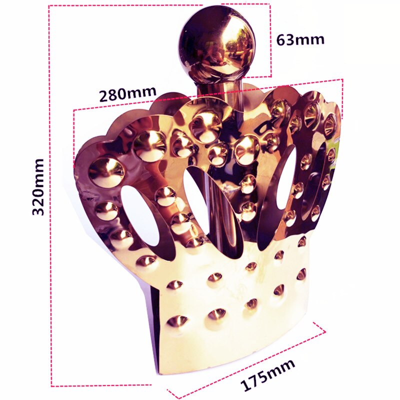 304 stainless steel European gate door decoration crown head, security door bronzing accessories: Rose Gold