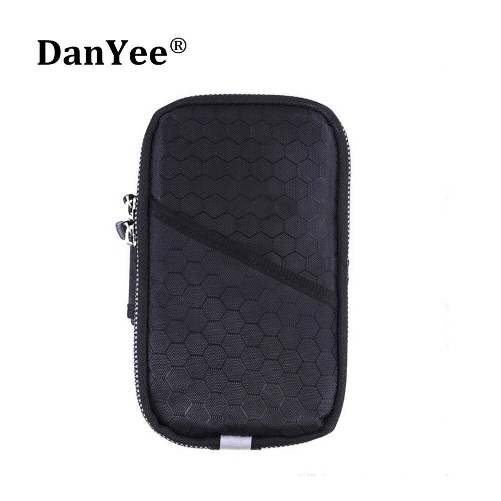 Danyee 6.0 inch universele armbandhoes sporttas voor iphone 7 6s plus waterdichte sportarmband antislip: Zwart