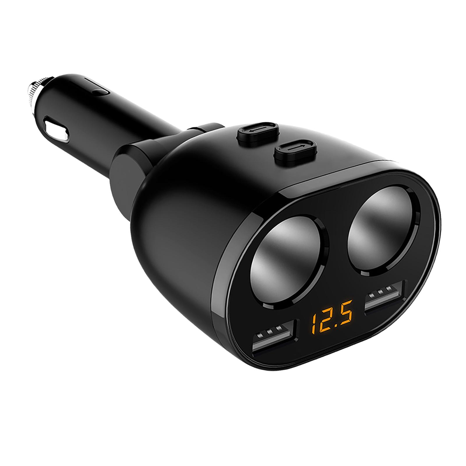 Car Dual USB 2 Cigarette Lighter Sockets Adapter Charger 80W Socket Splitter for Smartphones Digital Products cam GPS