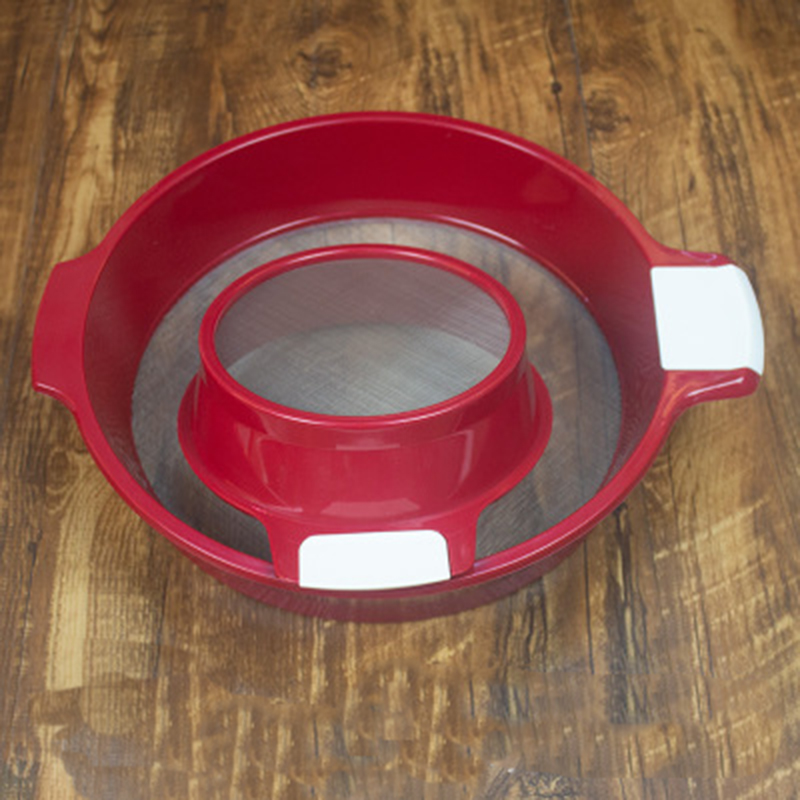 Tamiz de harina de malla fina para cocina, utensilios profesionales para hornear, redondos, grandes/pequeños, accesorios para hornear