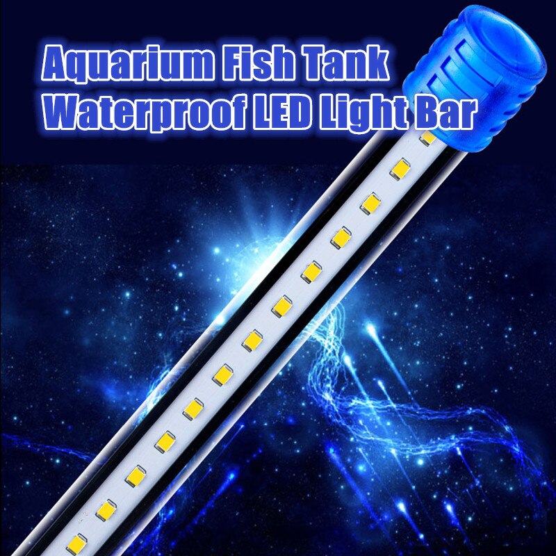 Aquarium Waterproof LED Light Bar Fish Tank Submersible Down Light Tropical Aquarium Product 4W 40CM AC220V US Plug