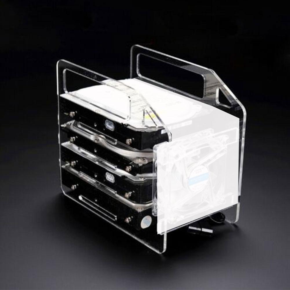 DIY Acryl Festplatte Halterung transparent Festplatte Regal Schreibtisch Computer Externe Speicher Kasten HDD Festplatten KäFeige