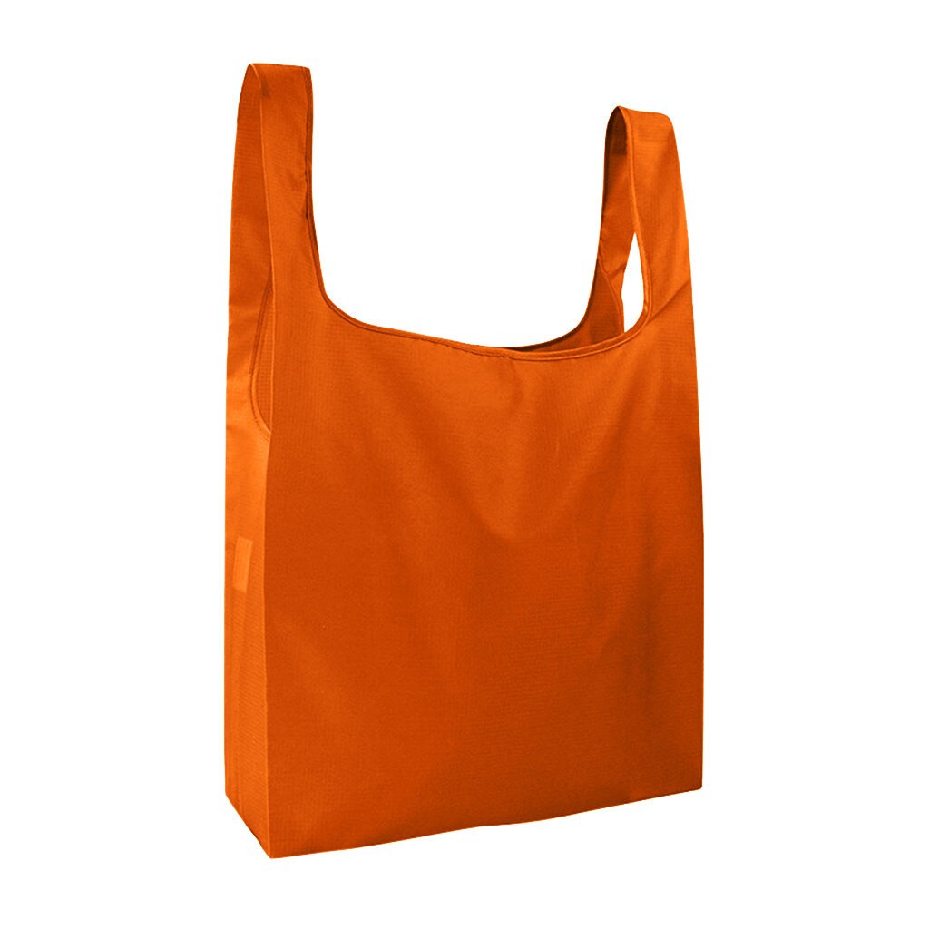 Dames opvouwbare boodschappentas herbruikbaar eco groot unisex stof non-woven schoudertassen tote boodschappentassen stoffen tas  #50: Oranje 