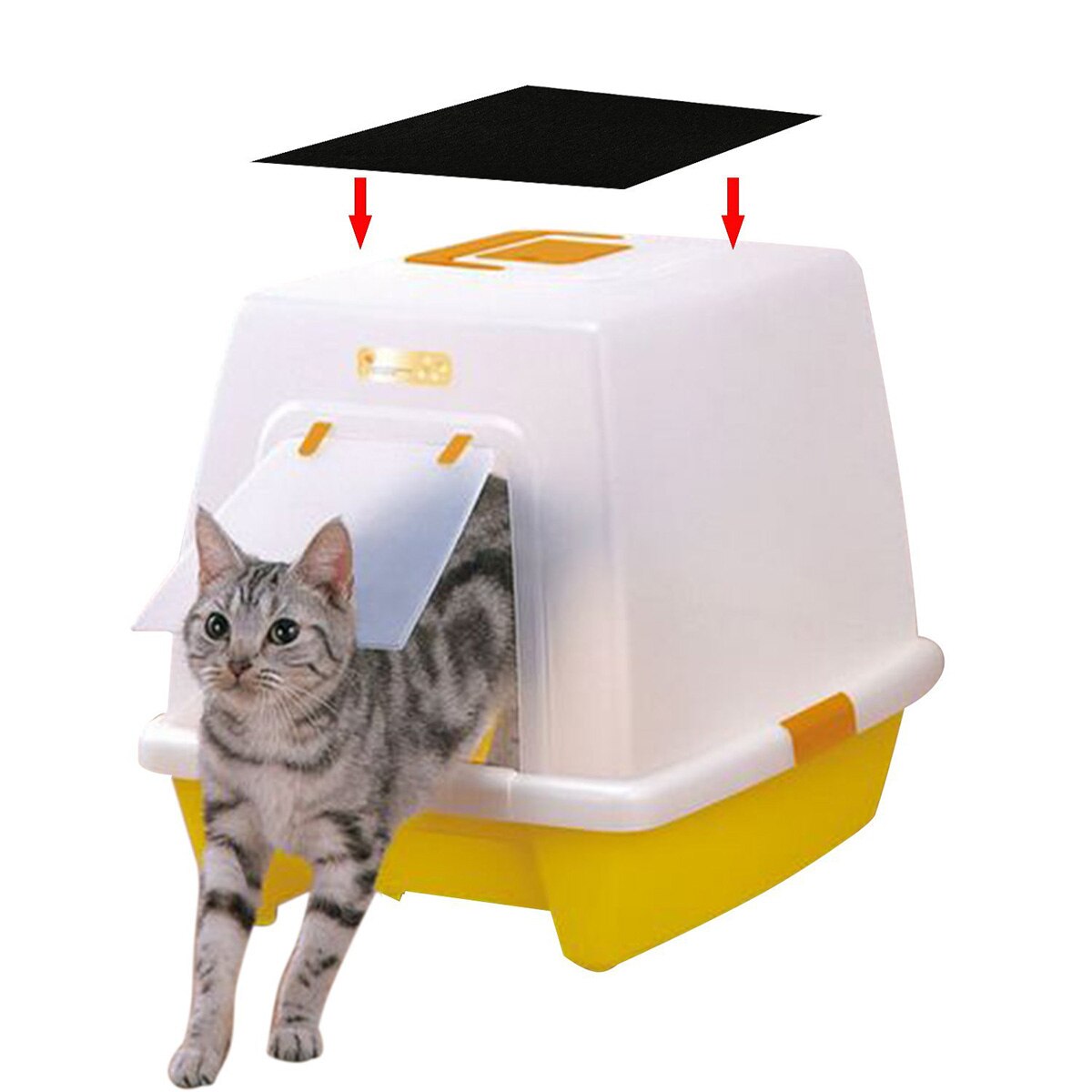 4 pièces filtre à litière pour chat filtres à char...