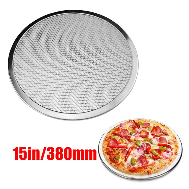 1 * Pizza Bakken Screen 6-17 Inch Mesh Pizza Screen Bakplaat Bakvormen Koken Pizza Netto Aluminium: 15in