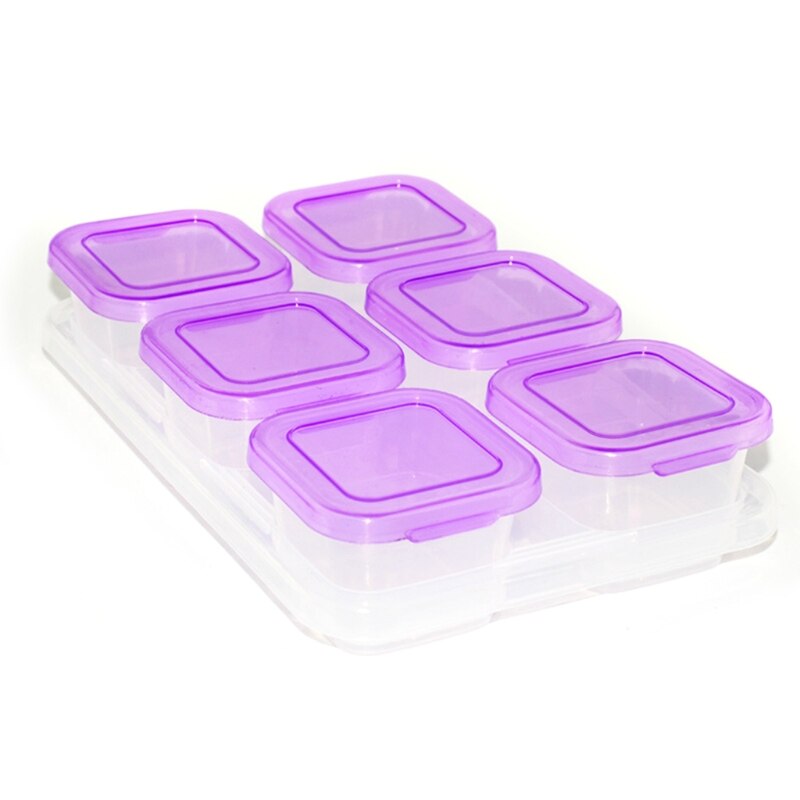 Contenedor de alimentos para bebé, refrigerador, cubos congelados con caja de almacenamiento de bandeja A2UB
