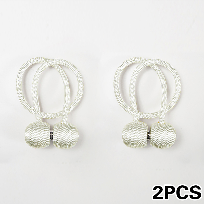 modern minimalist agnetic Curtain Tieback Clip Curtains Buckle Holder Decorative Home Curtains Accessories: WHITE