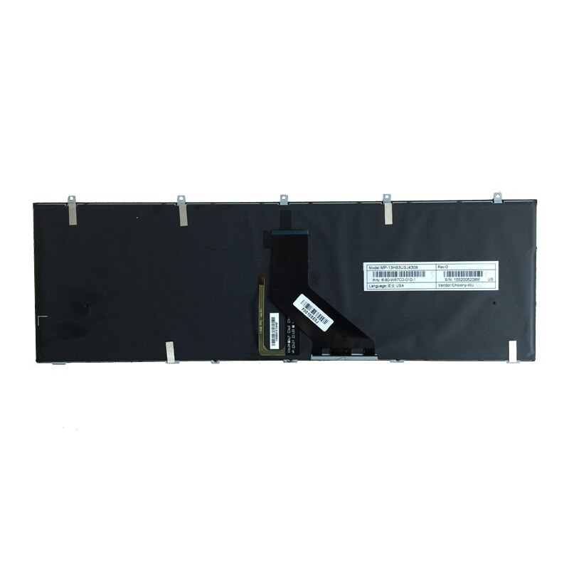 Clavier d&#39;ordinateur portable anglais US, noir, pour Clevo W355 W355SSQ W355SDQ W355STQ w670 scq w670 srq w670 shq