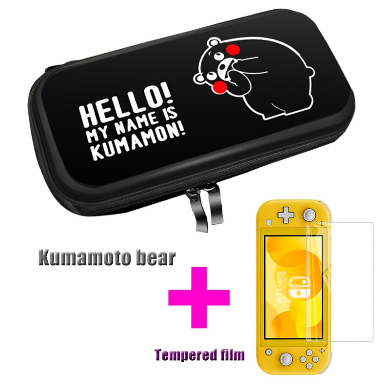 ! Bolsa de almacenamiento para nintendo Switch Lite, mini funda protectora para nintendo Switch, accesorios: Kumamoto bear 2in1