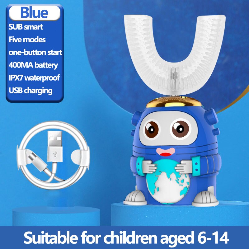 Smart 360 Grad XaoMi U Elektrische Zahnbürste Kinder Silizium Automatische Ultraschall Zähne Zahn Pinsel Cartoon-Muster Kinder: 08