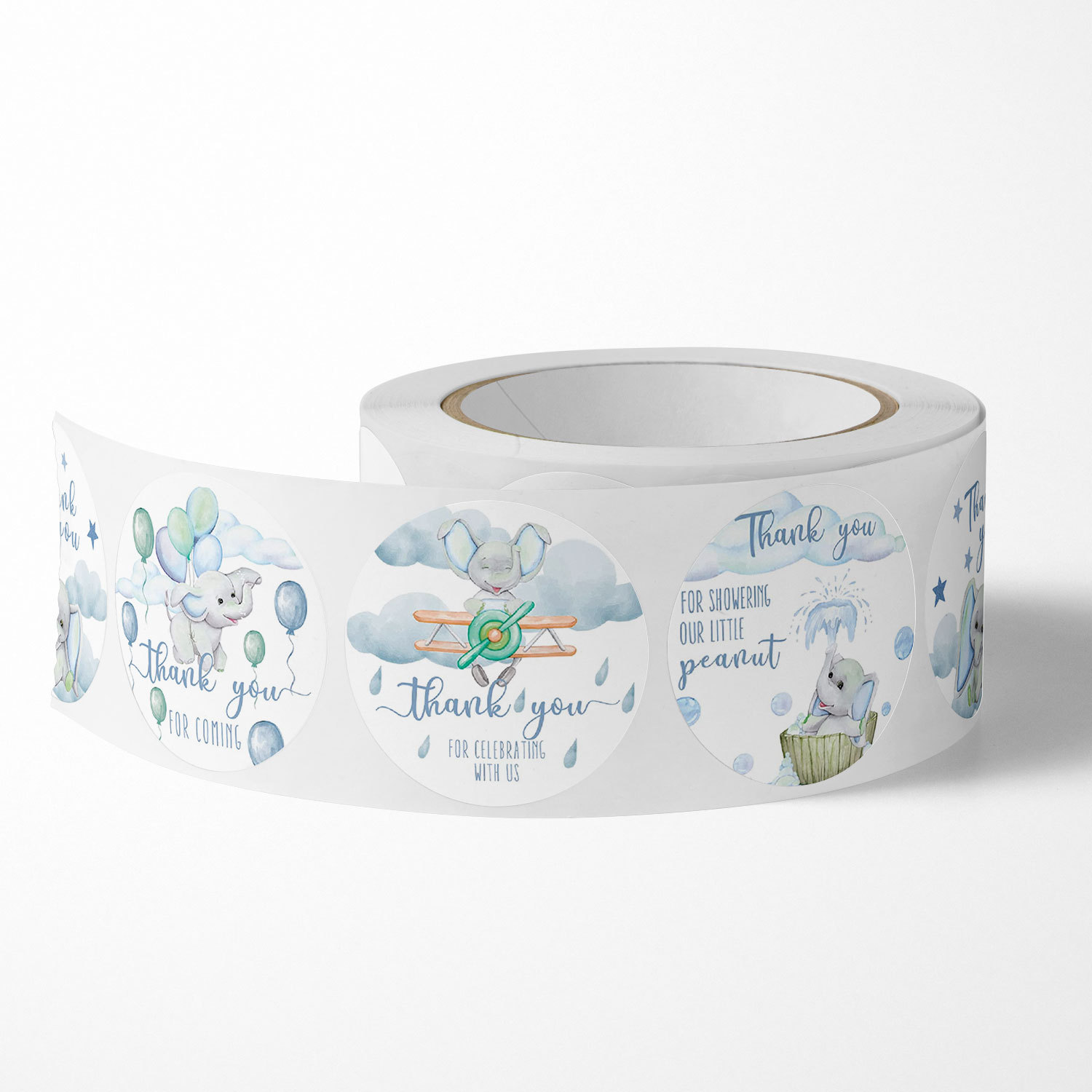 Bedankjes Stickers Cartoon Olifant Sticker Cadeau Pakket Zegel Etiketten Klein Bedrijf Bedankt Stickers 2.5Cm 100-500 Stuks