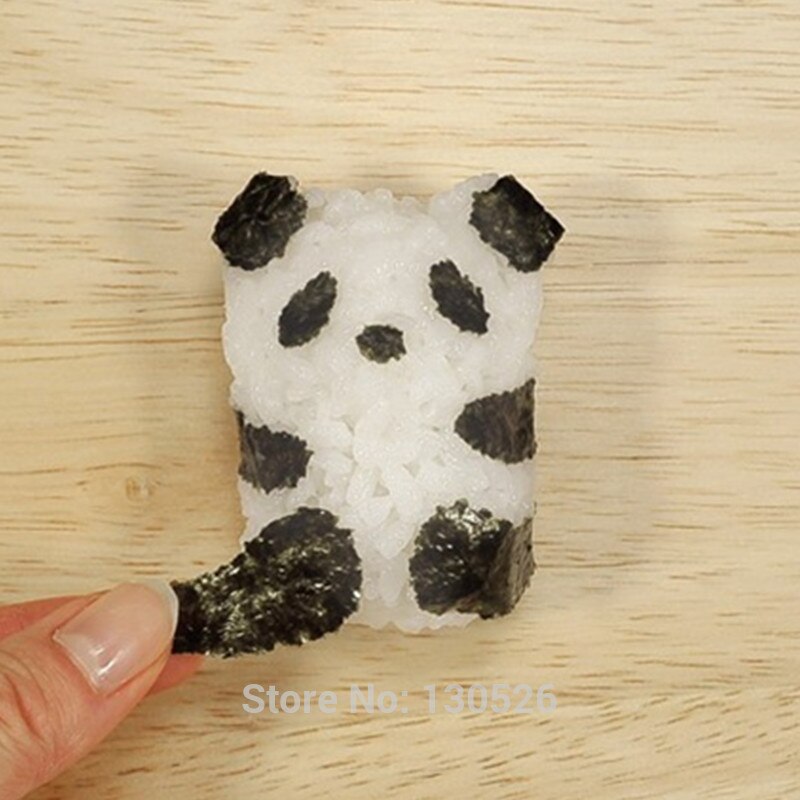 Lovely Panda Bear Shape Nori Punch DIY Sushi Maker Rice Ball Onigiri Mold Mould For Baby Kid Tool Kitchen Accessories