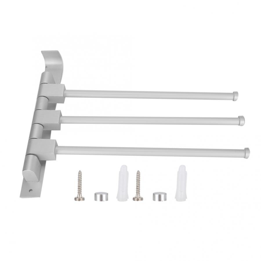 Porte-serviettes en aluminium, barre porte-serviettes mobile, porte-serviettes à plusieurs tiges, rangement, organisateur, pour la maison, l'hôtel, la salle de bain: Un