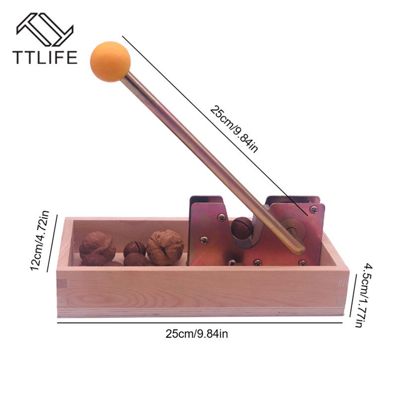 Pince à noix casse-noisette noix Machine à éplucher ouvreur de Macadamia robuste avec poignée en métal Durable pour amandes de noisettes